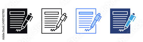 File Agreement icon sheet multiple style collection