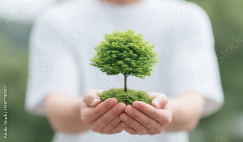 Holding a plant in your hands can achieve sustainable green development in your life