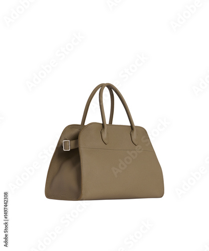 Women's classic handbag, fashion bag transparent background, fashion purse handbag , Fashionable stylish Shoulder Bag mockup, Brown leather woman's bag	