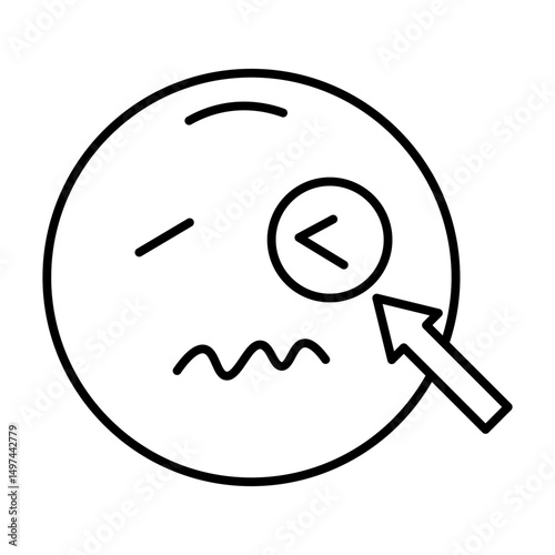 Bruise line icon