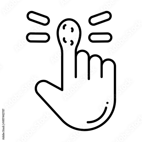Swelling line icon