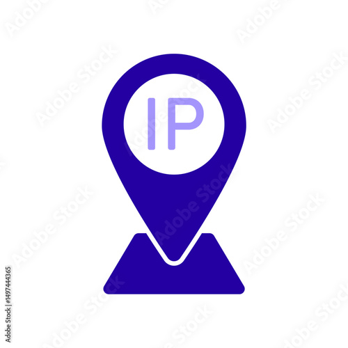 Icon a IP address, isolated against a clean background.