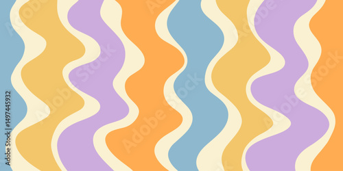 Twisted distorted retro groovy wavy background