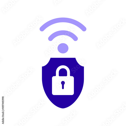 Icon a secure WIFI, isolated against a clean background.