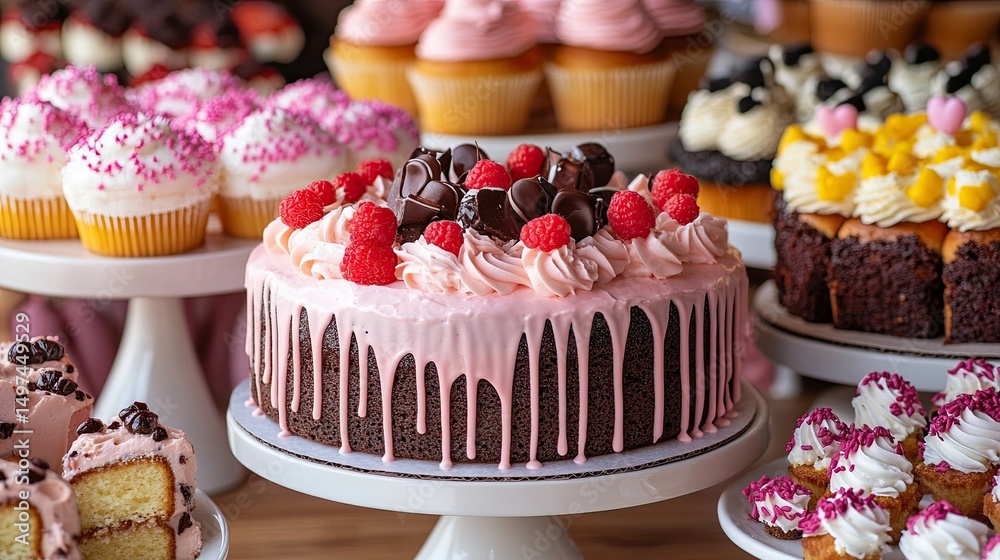 chocolate cupcakes with cream and berries Heavenly Birthday Delight chocolate cupcakes with cream and berries Heavenly Birthday Delight