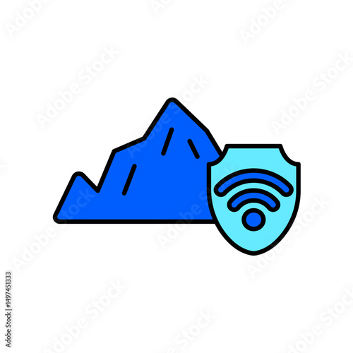 Icon a VPN tunnel, isolated against a clean background.