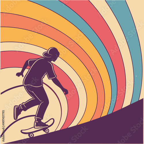 vector illustration of a man jumping