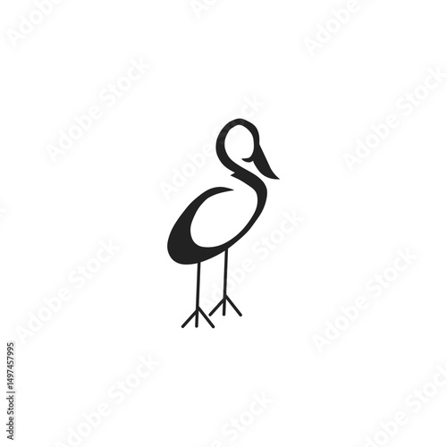 bird silhouette. bird logo vector