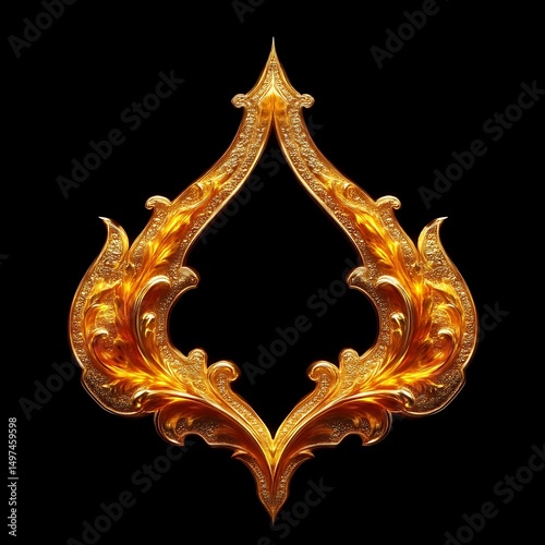 Ornate gold frame design