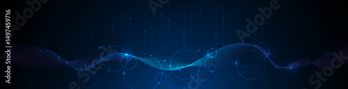 Big Data futuristic, hi tech technology & light line design. Vector datum digital background. Illustration innovation data system, cyber space, communication internet, information, connection concept