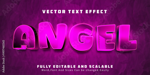 Angels editable text effect editable girls and heaven text style