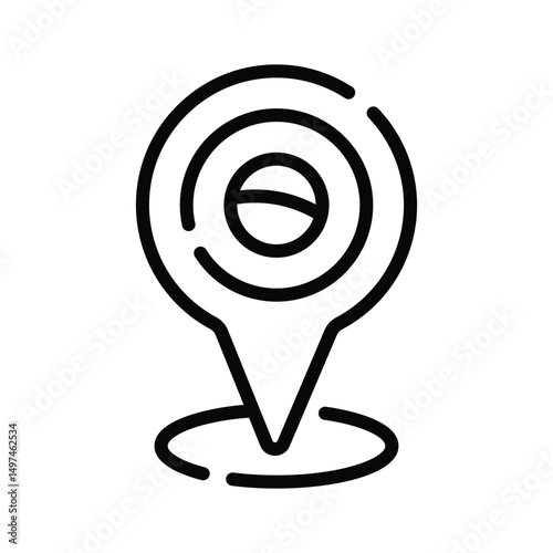 An editable icon of carnival location in outline