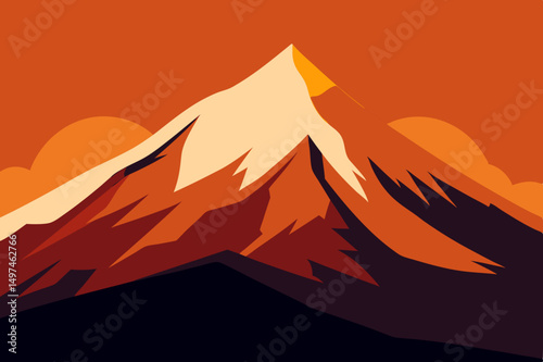 mountain landscape vector illustration