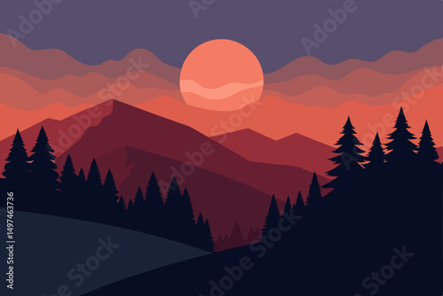 sunrise in mountains