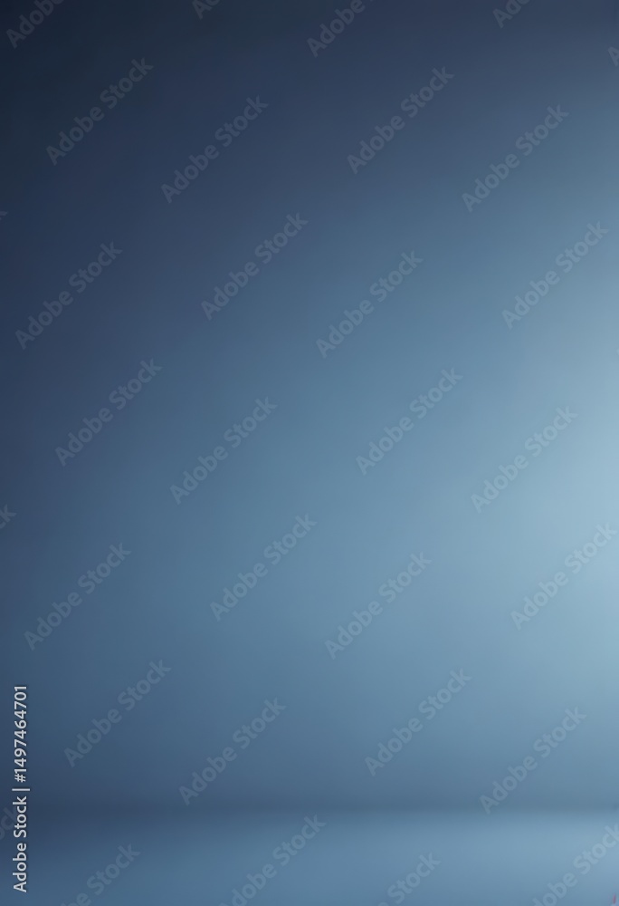 Obraz premium Serene navy to baby blue gradient, smooth texture, aesthetic, visual, blue