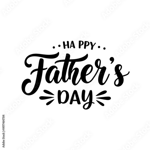 Hand-drawn typography banner for Father's Day