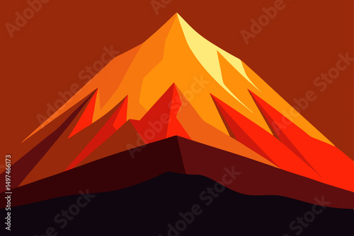 mountain in sunset