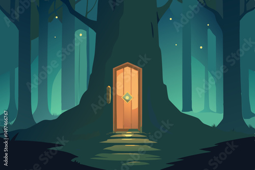 door in the night