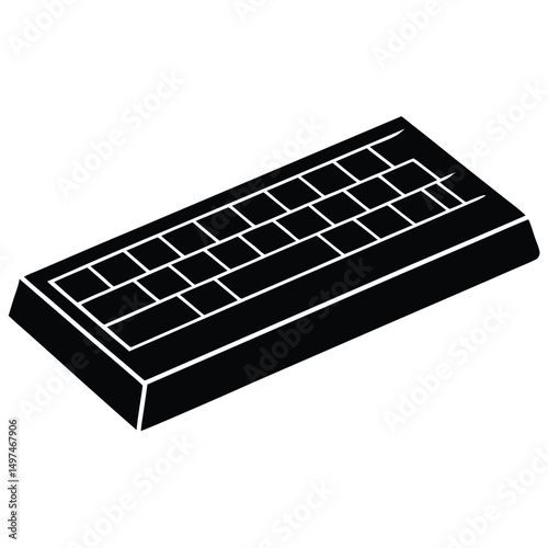 software developer element isolated computer keyboard on white background