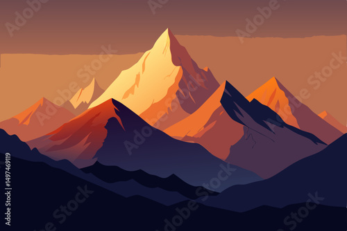 sunrise in the mountains