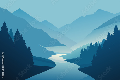 mountains in the snow