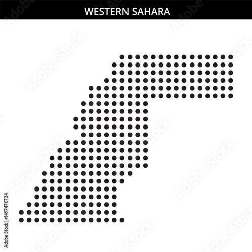 Map outline of Western Sahara region