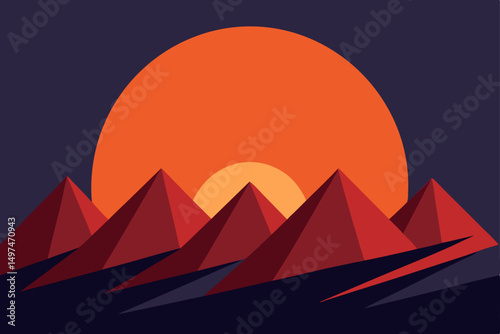 vector illustration of a mountain landscape