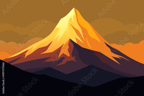 mountain landscape vector illustration
