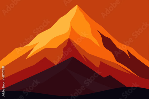 vector illustration of mountain landscape
