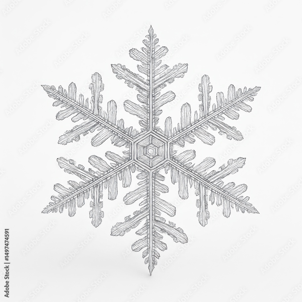 Obraz premium snowflake isolated on white background