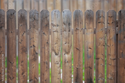Wood Fence, oil stained made with pine and spruce lumber.