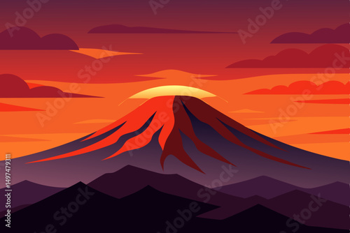 mount fuji in autumn