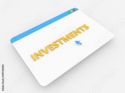 Investment strategies showcased on a digital browser window with a focus on financial growth and opportunities