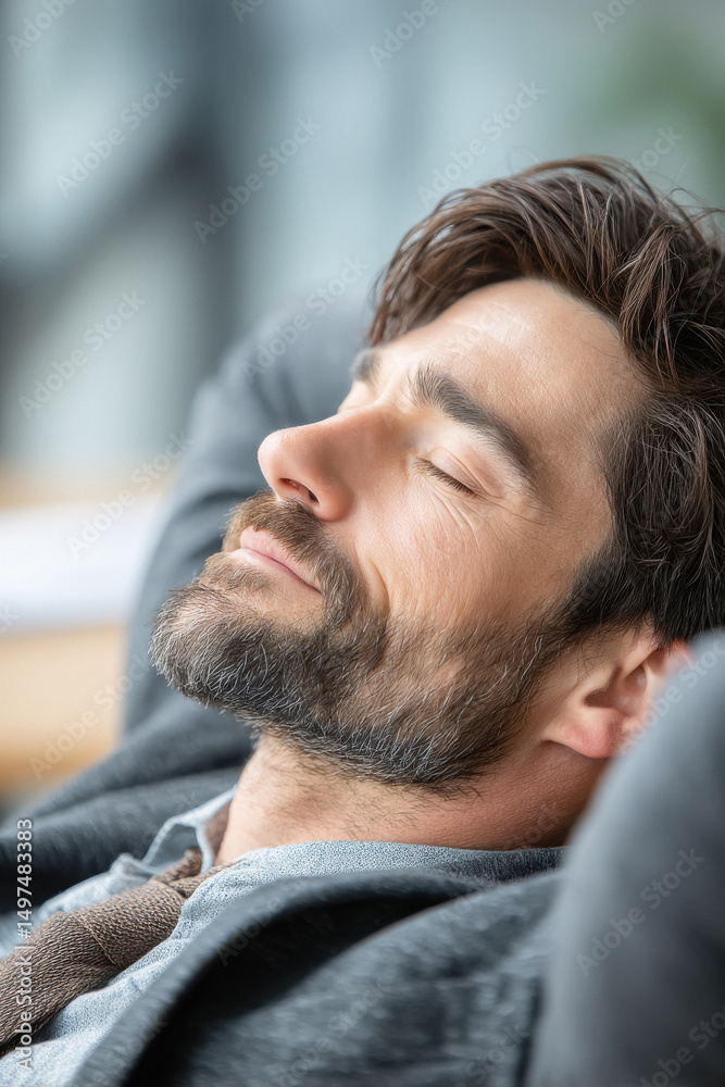 Obraz premium businessman sitting confidently