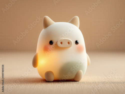 Child-sized piggy bank with...