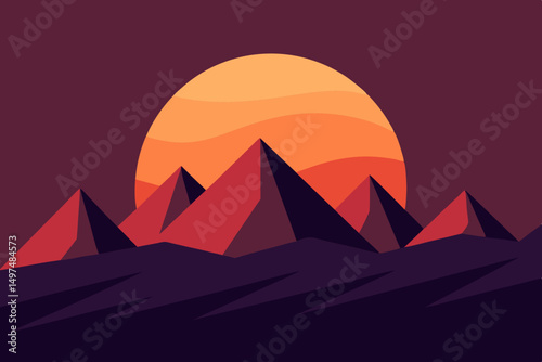 vector illustration of mountain landscape