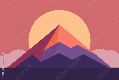 vector illustration of mountain landscape