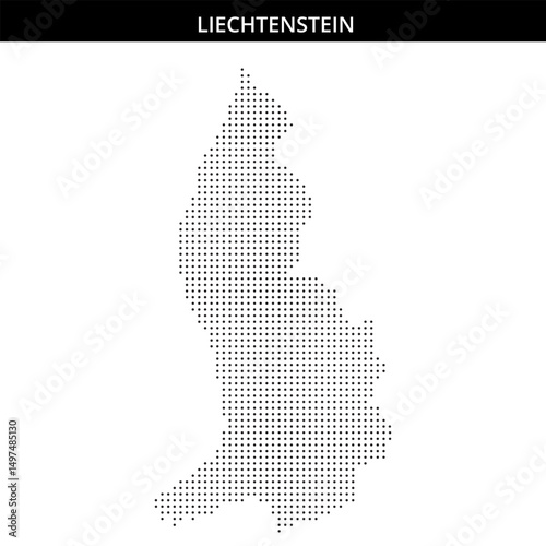 Outline of Liechtenstein in diverse dots