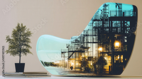Double exposure of intervie...