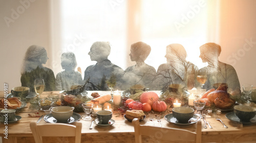 Double exposure of holiday ...