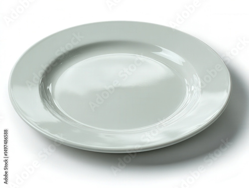 Empty plate isolated on a w...