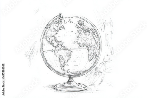 Globe sketch: A detailed re...