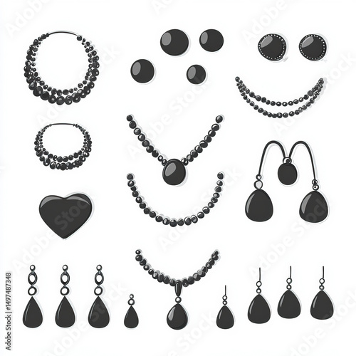 jewelry silhouette , black ...