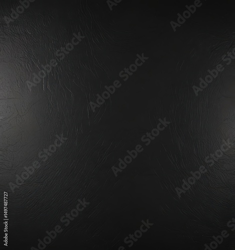 Deep black leather, subtle grain, abstract background,  grain, leather,  shiny