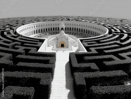 Maze isolated on a white ba...