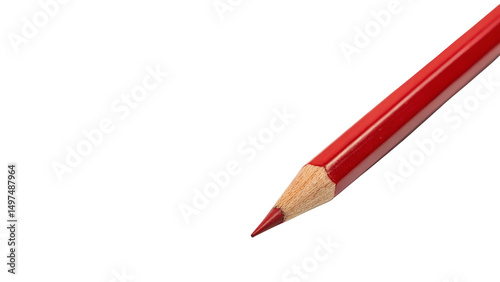 Canvas-taulu vibrant red pencil isolated on transparent background