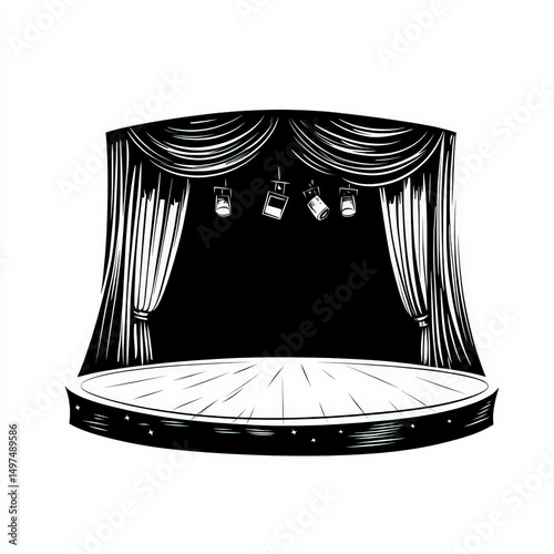 theatre silhouette , black ...