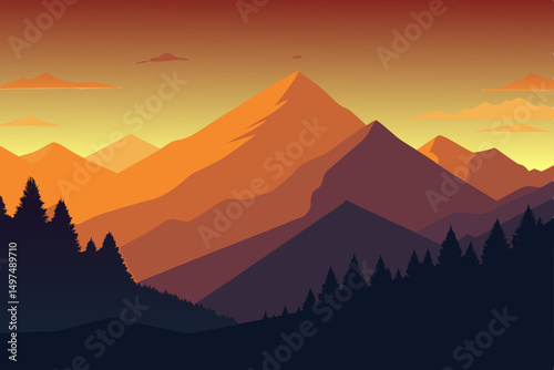 sunrise in mountains