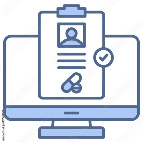 Drug Identification Blue Icon