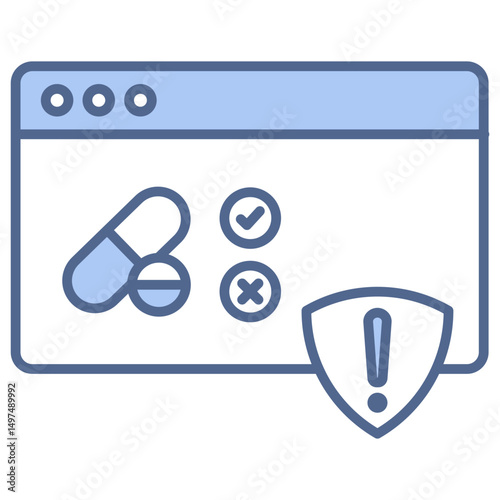 Pharmacovigilance Blue Icon